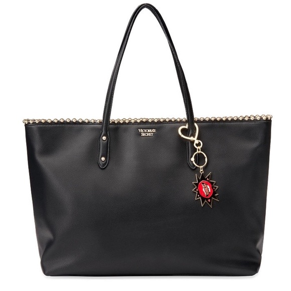 Victoria’s Secret ✦ Rock & Roll It Out Keychain ✦ Gold, Red & Black Logo Charm - Picture 2 of 5